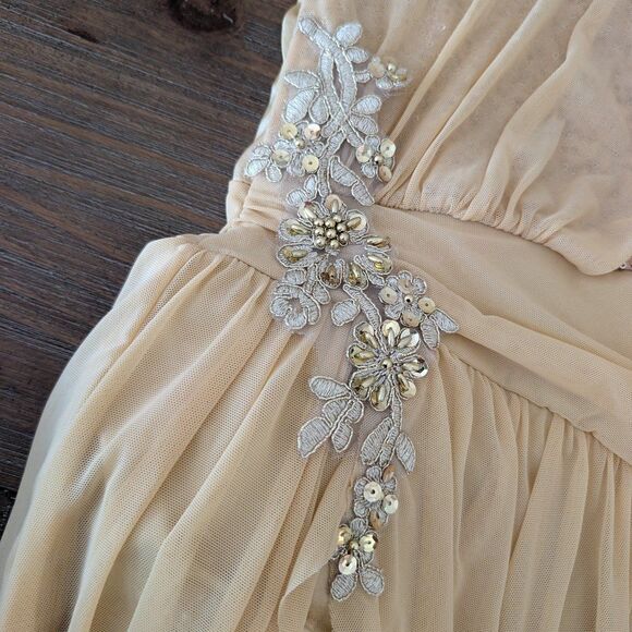 Weissman Women's Size MA (8/10) 10,000 Miles Cascade Shirred Mesh Dance Dress - Picture 11 of 12